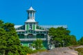 Colorful timber villas in Hanko, Finland