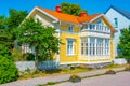 Colorful timber villas in Hanko, Finland