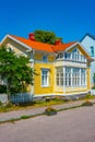 Colorful timber villas in Hanko, Finland