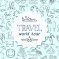Colorful Time to travel banner.