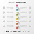 Colorful timeline infographics. Modern design. Vector