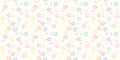 Colorful tiny flowers seamless repeat pattern vector background