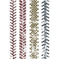 Colorful tire tread protector track on white grunge seamless pattern, vector set