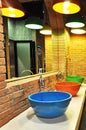 Colorful toilet basins