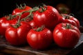 Colorful tomatoes on vibrant market display, organic produce stand with various types for sale Royalty Free Stock Photo