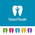 Abstract Dental Logos with human figures