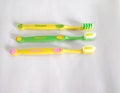 Colorful toothbrush brush for kids on white background