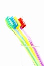 Colorful toothbrush in glass Royalty Free Stock Photo