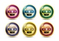 Colorful Top Aktuell Neu Button Set