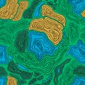 Colorful topographic contour map seamless