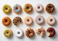 Between colorful toppings and plain ones creates visual diversity on Royalty Free Stock Photo