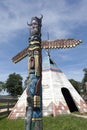 A colorful totem pole Royalty Free Stock Photo