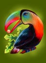 Colorful toucan bird