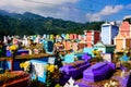 Colorful toumbs in Chichicastenango graveyard Royalty Free Stock Photo
