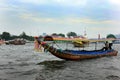 Colorful tourist boats in Bangkok, Thailand