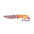 Colorful tourists metal knife. Adventure collection. Isolated background. Vector illustration.