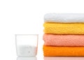 Colorful towels isolated Royalty Free Stock Photo