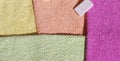 Colorful towels and soap Royalty Free Stock Photo