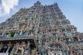 Colorful tower of Meenakshi Amman Temple