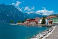 Colorful town with mountainous landscape