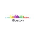 Colorful Town Vector of USA