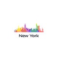 Colorful Town Vector of USA