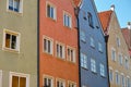 Townhouse row colorful facades Royalty Free Stock Photo