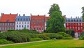 Colorful townhouses of Copenhagen, Denmark