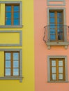 Colorful townhouses details Royalty Free Stock Photo