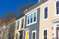 Historic houses in Shaw neighborhood on a quiet street. Royalty Free Stock Photo