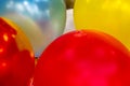 Colorful toy balloons closeup