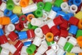 Colorful toy beads for melting, melting beads close up, fuse beads