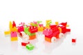 Colorful Toy Blocks Isolated on White Royalty Free Stock Photo