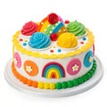 Colorful Toy Cake on transparent background Royalty Free Stock Photo