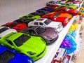 a colorful toy cars inside a store Royalty Free Stock Photo