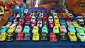 Colorful toy cars at shop
