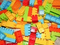 Colorful toy cubes for constrution. Toys for kids