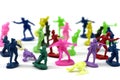 Colorful toy soldiers Royalty Free Stock Photo