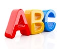 Colorful toy symbols heap of alphabet 3D