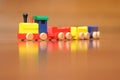 Colorful toy train Royalty Free Stock Photo