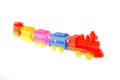 Colorful toy train Royalty Free Stock Photo