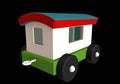 Colorful Toy Train for kids with cartoon engine, home