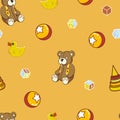 Colorful toys pattern. Royalty Free Stock Photo