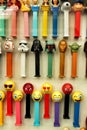 Colorful toys in a showcase