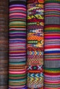 Colorful traditional Bolivian fabrics on the market Royalty Free Stock Photo