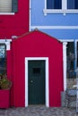 Colorful Traditional Buildings in Burano, Venice Royalty Free Stock Photo