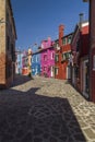 Colorful Traditional Buildings in Burano, Venice Royalty Free Stock Photo