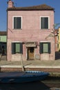 Colorful Traditional Buildings in Burano, Venice Royalty Free Stock Photo