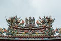 Colorful Traditional Chinese Temple roof in taipei city Royalty Free Stock Photo