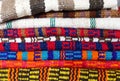 Colorful traditional ecuadorian handmade wool rugs